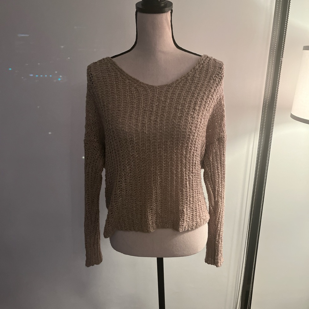 Altar'd State Light Brown Knit Sweater